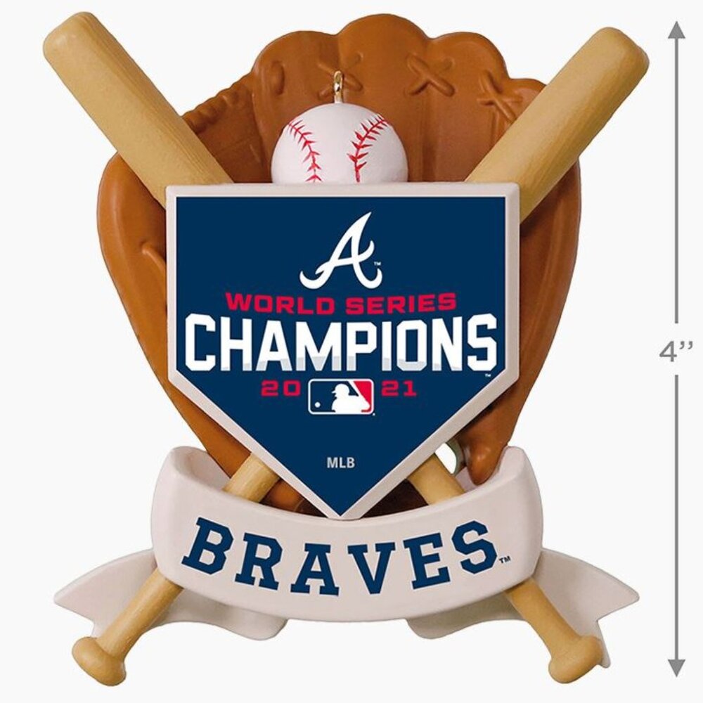 New! Atlanta Braves World Series 2021 Champions Hallmark Keepsake Ornament MLB